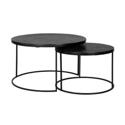 Salontafel Bolder Set van 2 stuks, kleur Zwart