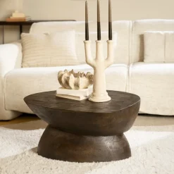 Salontafel Cobble Mangohout, 75 x 59cm
