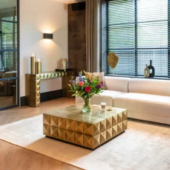 Salontafel Collada 90cm, kleur Brushed Gold