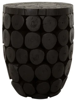 Salontafel Cone Teakhout, 36cm, kleur Zwart