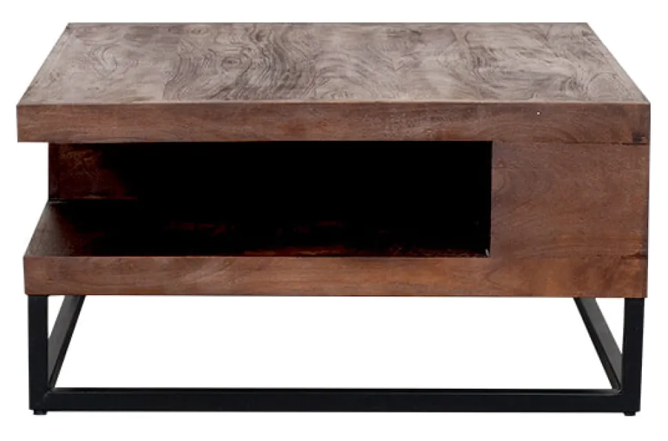 Salontafel Cube Mangohout, 80 x 80cm