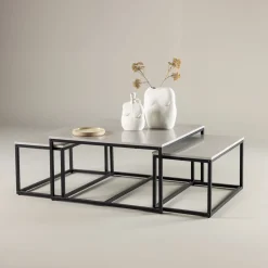 Salontafel Dacey Betonlook, Set van 3 stuks
