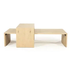 Salontafel Flo Eikenfineer, Set van 2 stuks