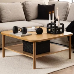 Salontafel Jazzmen Eiken, 90 x 90cm