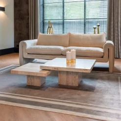 Salontafel La Cantera Travertin, Set van 2 stuks, 80cm