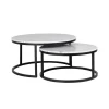 Salontafel Lexington Marmer en Staal, Set van 2 stuks