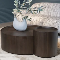 Salontafel Max Walnoot, Set van 2 stuks