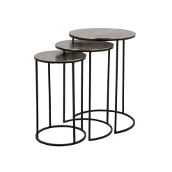 Salontafel Nolan Set van 3 stuks, kleur Champagne Gold