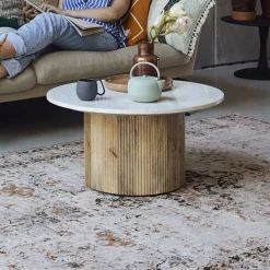 Salontafel Nova Mangohout en marmer