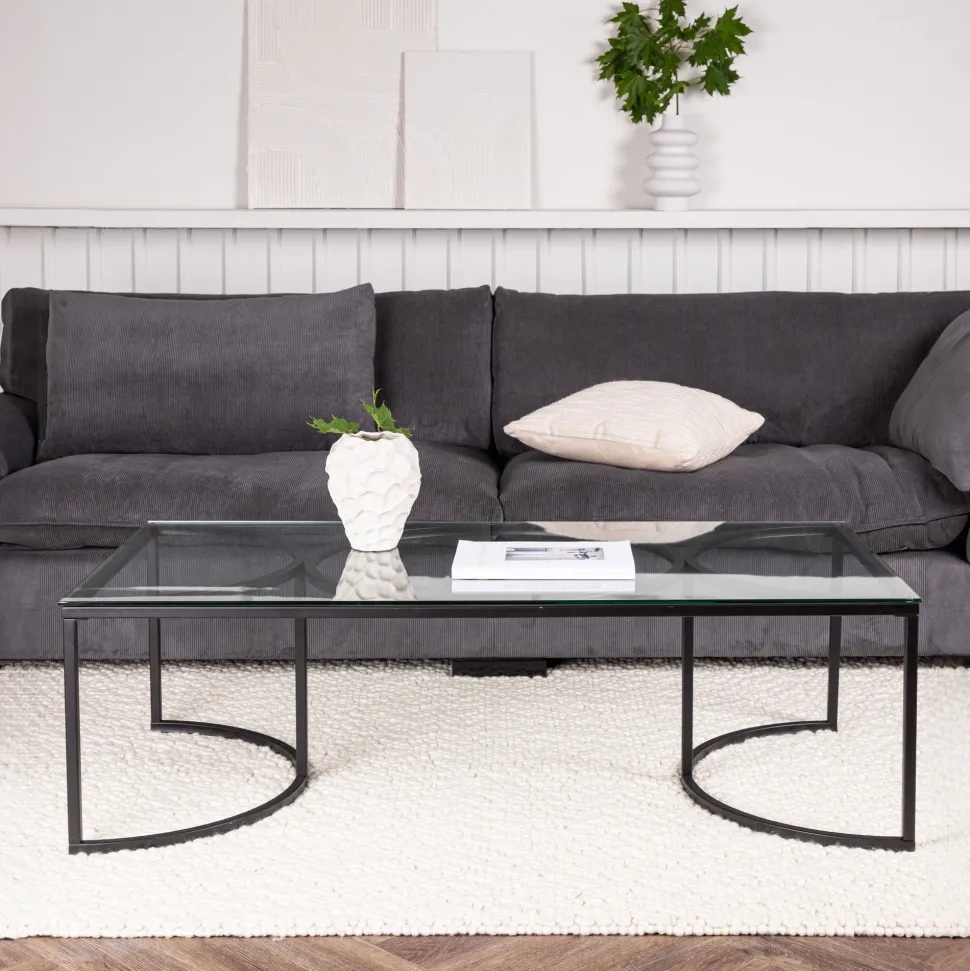 Salontafel Nycole Glas, 140 x 70cm