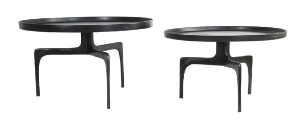 Salontafel Pano Set van 2 stuks, kleur Donker Brons