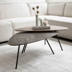 Salontafel Plectro Betonlook, Set van 2 stuks