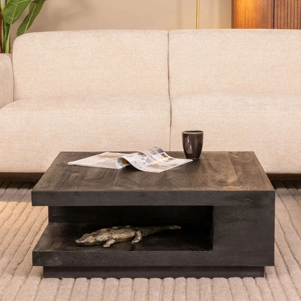 Salontafel Square Mangohout, 80 x 80cm