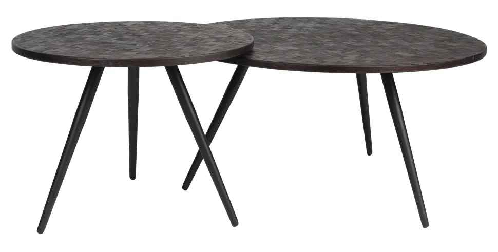 Salontafel Yasmijn Teakhout, Set van 2 stuks