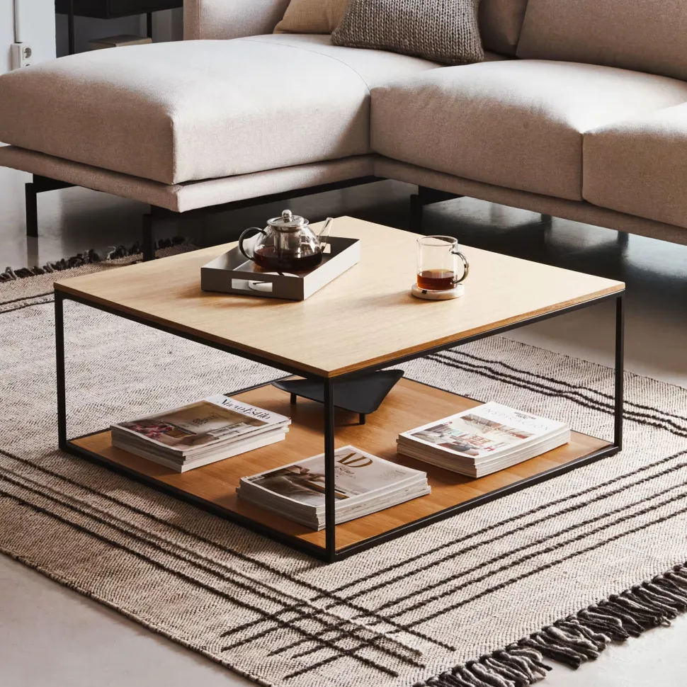 Salontafel Yoana Eikenhout, kleur Zwart