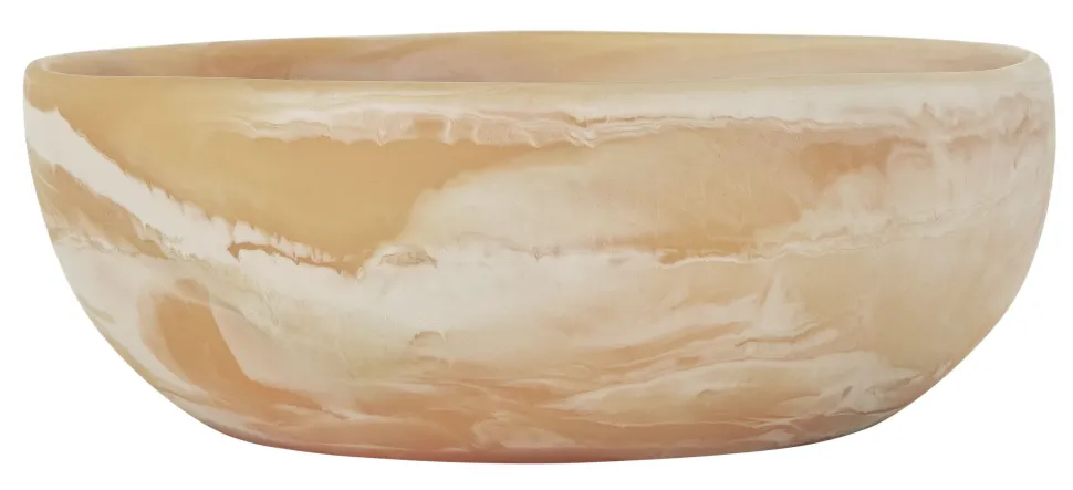 Schaal Rafael, Ø33 cm, kleur Bruin en Wit