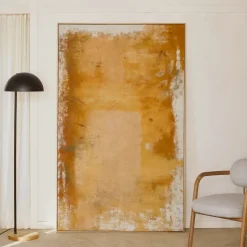 Schilderij Selnar XXL 120 x 200cm, kleur Mosterdgeel