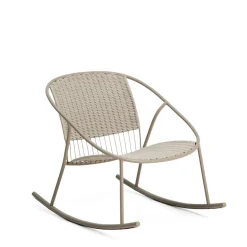 Schommelstoel Atrani Staal en touw, kleur Ecru