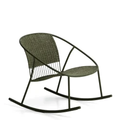 Schommelstoel Atrani Staal en touw, kleur Groen