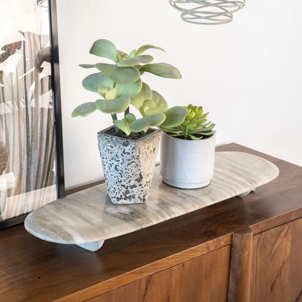 Serveerplank Blanch Marmer, 70 x 23cm