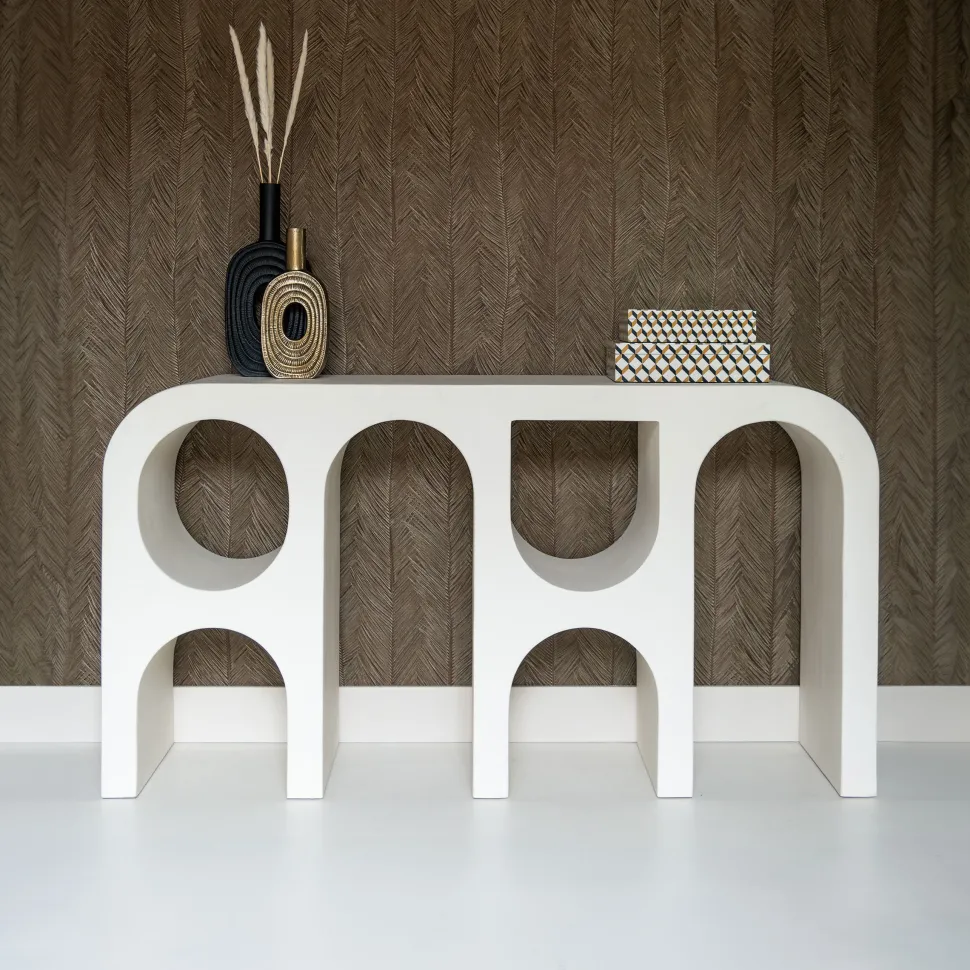 Sidetable Bloomstone 150 x 35cm, kleur Wit