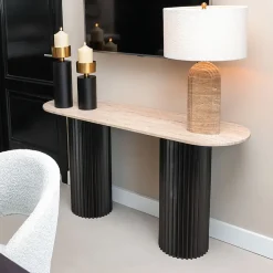 Sidetable Hampton 130 x 40cm, Travertin