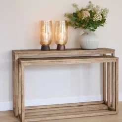 Sidetable Harbour Island Eikenhout, Set van 2 stuks