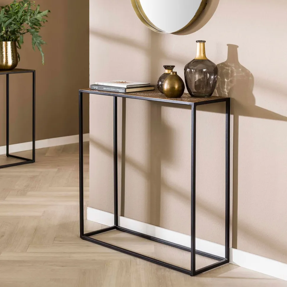 Sidetable Maciel 75cm, kleur Antiek Brons