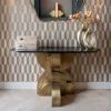 Sidetable Maddox Marmer en Brass, 130cm