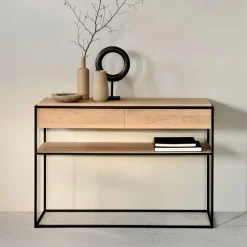 Sidetable Monolit Eikenhout, 122cm