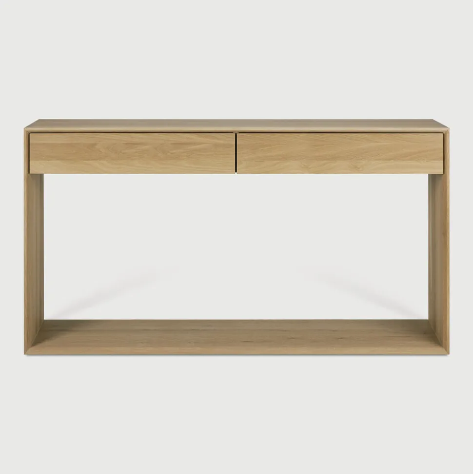 Sidetable Nordic Geolied Eikenhout