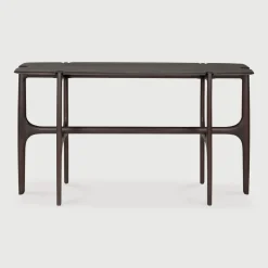 Sidetable PI Gevernist Teakhout, 140cm, kleur Donkerbruin