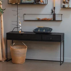 Sidetable Silas 140cm, kleur Zwart