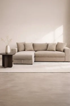 Slaapbank Sokhom Velvet, kleur Beige