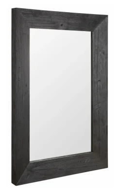 Spiegel Lola Hout, kleur zwart