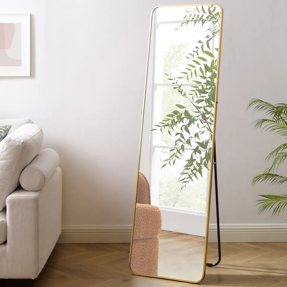 Staande Spiegel Jani 160 x 50cm, kleur goud