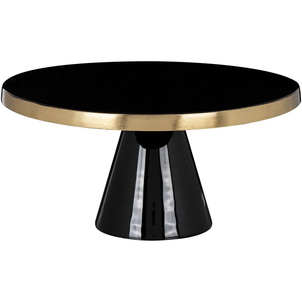 Taartplateau Elena kleur Zwart/Goud