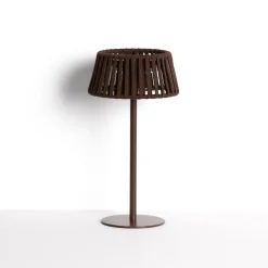 Tafellamp Aldet Op zonne-energie, Plat Geweven touw