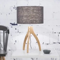 Tafellamp Annapurna Bamboe en Eco linnen