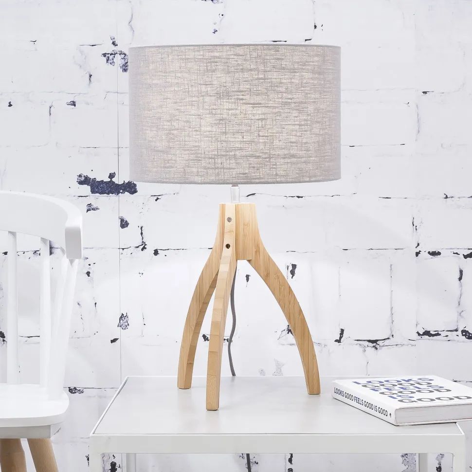 Tafellamp Annapurna Bamboe en Eco linnen