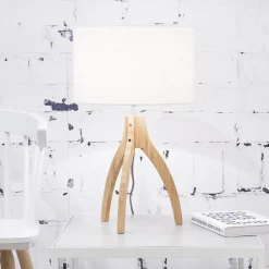 Tafellamp Annapurna Bamboe en Eco linnen