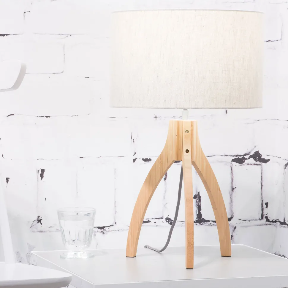 Tafellamp Annapurna Bamboe en Eco linnen