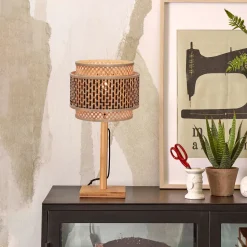 Tafellamp Bhutan Bamboe, 40cm