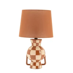 Tafellamp Blocsy Keramiek en linnen