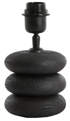 Tafellamp Budongo Mangohout, kleur Zwart