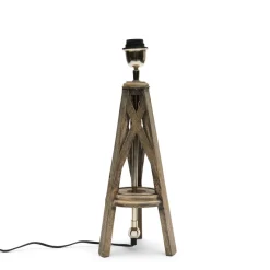 Tafellamp Chicago Mangohout, 45cm hoog (excl. kap)