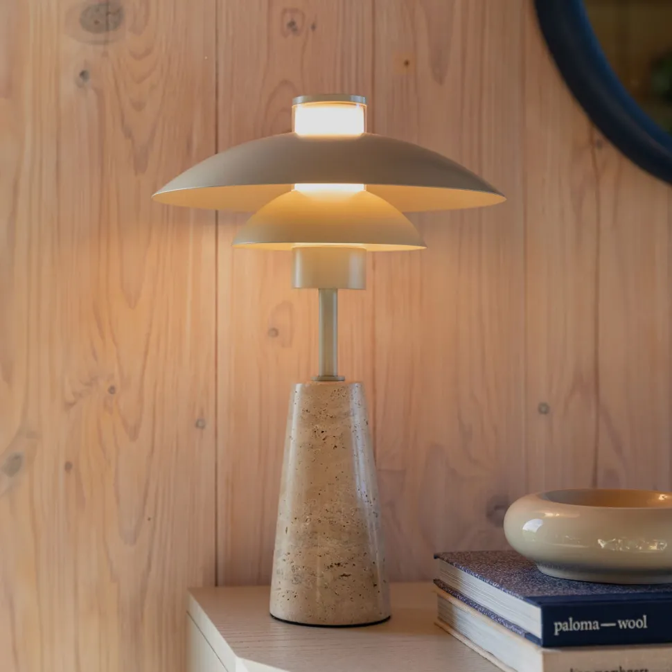 Tafellamp Cole Travertin, 37cm