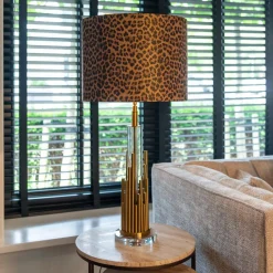 Tafellamp Dex 58cm hoog, kleur Brushed Gold (excl. kap)