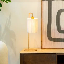 Tafellamp Donio 60cm, kleur Crème