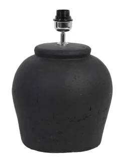 Tafellamp Etna Keramiek, 40cm, kleur Mat Zwart (excl. kap)